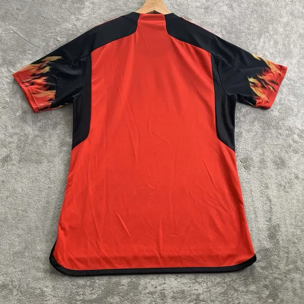 Adidas Jersey Mens Large Belgium Authentic Home  Red 2022 HD9412 Flame Soccer